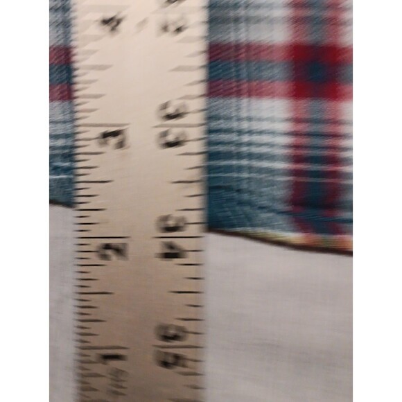 Vtg Marithe Francois Girbaud Button Up Long Sleeve Shirt Plaid Blue Sz XXXL - Picture 7 of 8